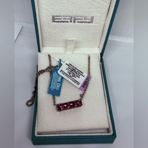 EFFY SAPPHIRE PINK NECKLACE NEW IN BOX